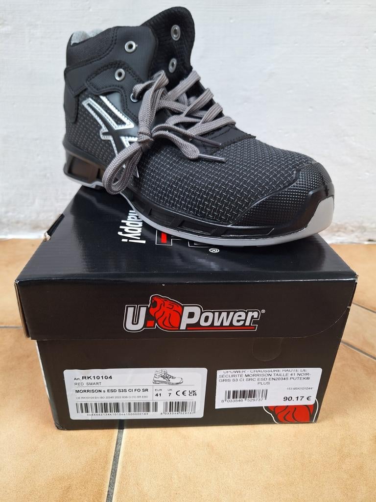 Chaussure de sécurité upower morisson p.41 esd valeur 90.17€, Enlèvement, Neuf