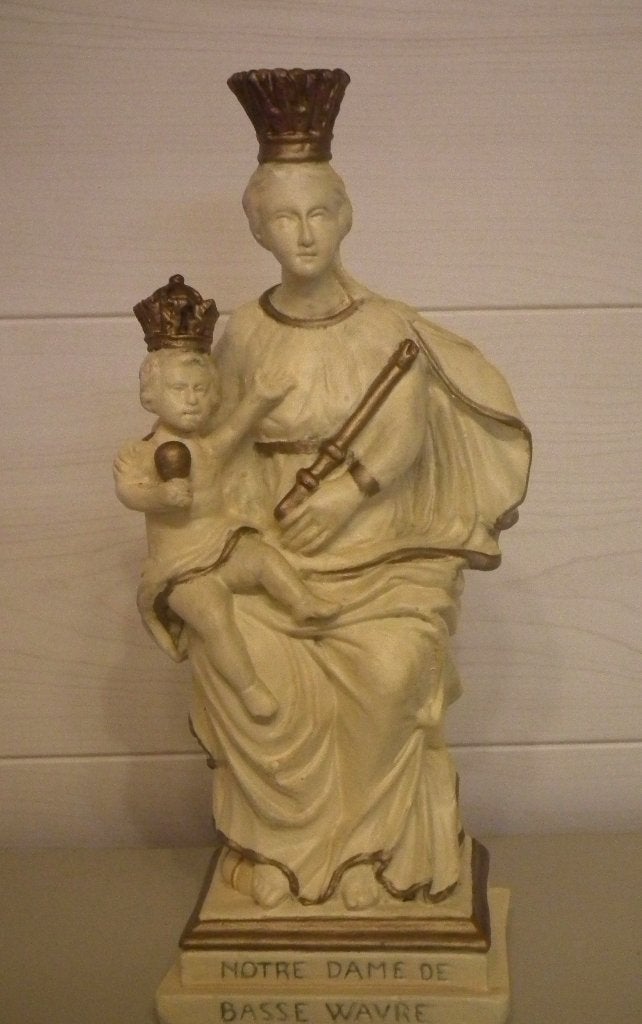Notre Dame de Basse Wavre- statue ancienne en plâtre, Enlèvement ou Envoi, Comme neuf, Christianisme | Catholique