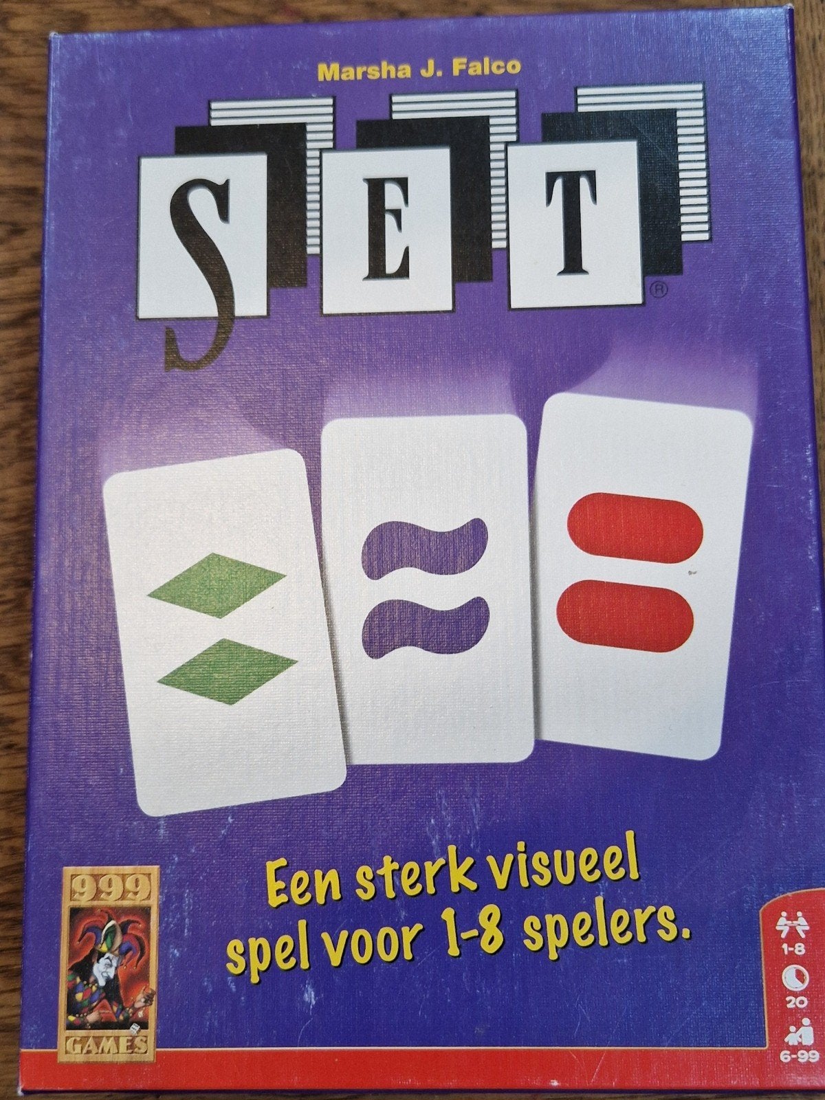 SET visueel spel, Vijf spelers of meer, Ophalen, Zo goed als nieuw, Marsha J. Falco