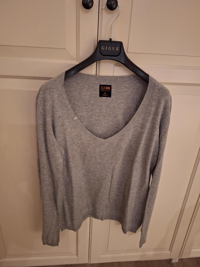 NIEUWE zachte pull, SUN68, dames, Vêtements | Femmes, Pulls & Gilets, Neuf, Taille 46/48 (XL) ou plus grande, Gris, Enlèvement ou Envoi
