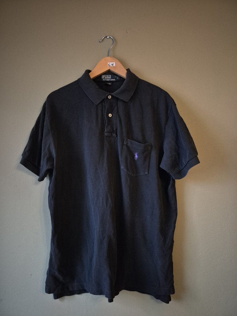Ralph Lauren | polo's met korte mouwen | black  | L, Vêtements | Hommes, Enlèvement ou Envoi, Ralph Lauren, Noir, Taille 52/54 (L)