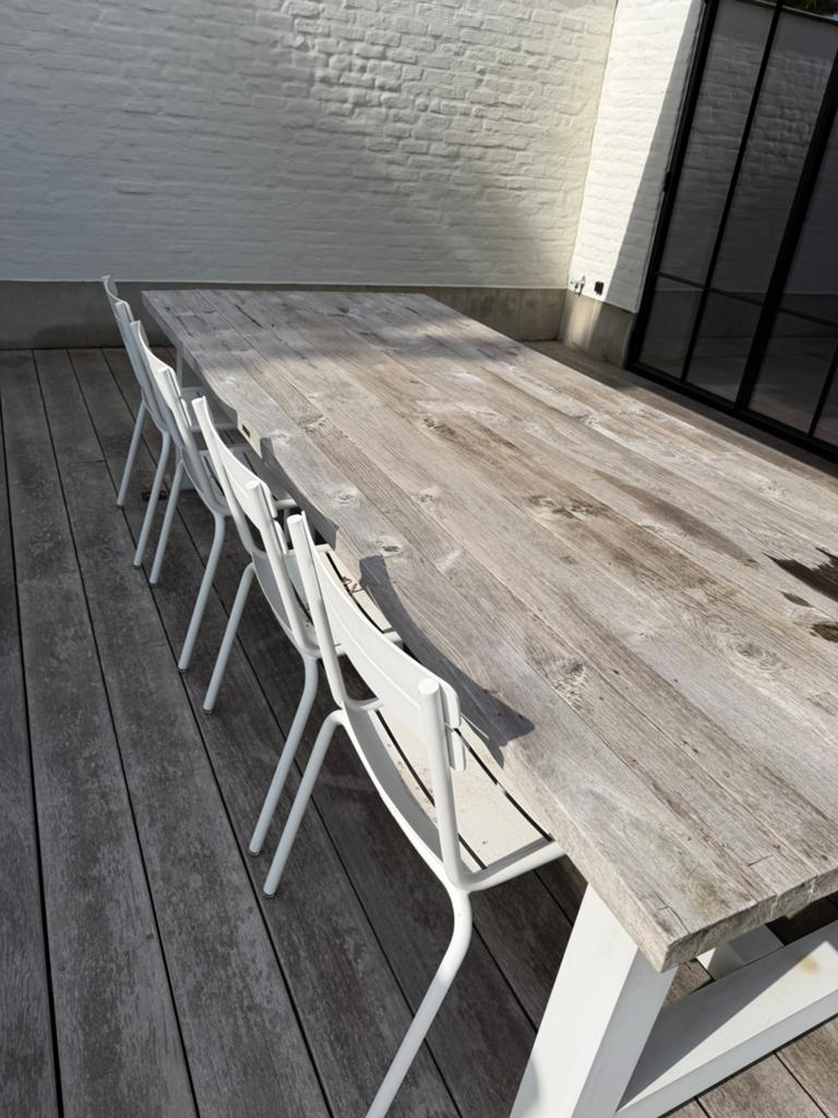 Tuintafel 300 x 120, Tuin en Terras, Terrasdelen en Vlonders, Ophalen, Gebruikt, Hout