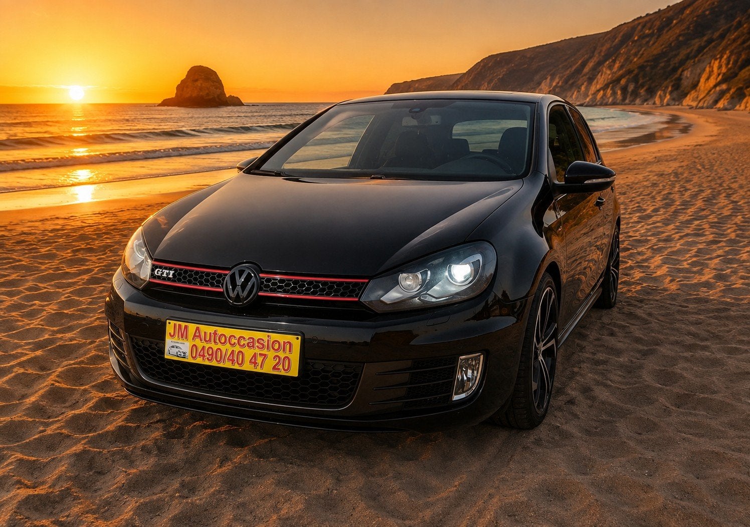 vw golf gti, Auto's, Voorwielaandrijving, Zwart, 4 cilinders, Zwart