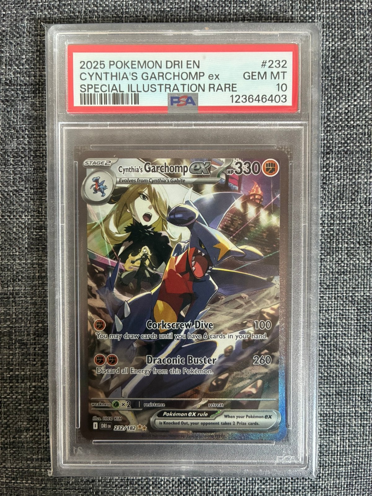 Cynthia’s Garchomp ex PSA 10, Ophalen of Verzenden, Zo goed als nieuw