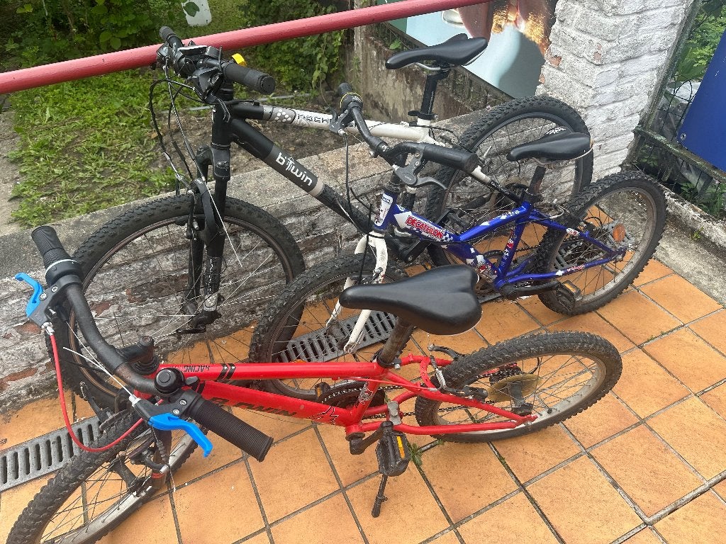 3 vélo enfant ., Frein sur jante, Stabilisateurs, 16 à 20 pouces, Enlèvement