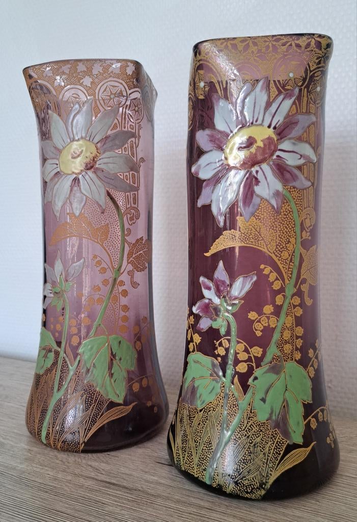 Art Nouveau vazen, kunstglaswerk | Legras Mont Joye, Ophalen of Verzenden