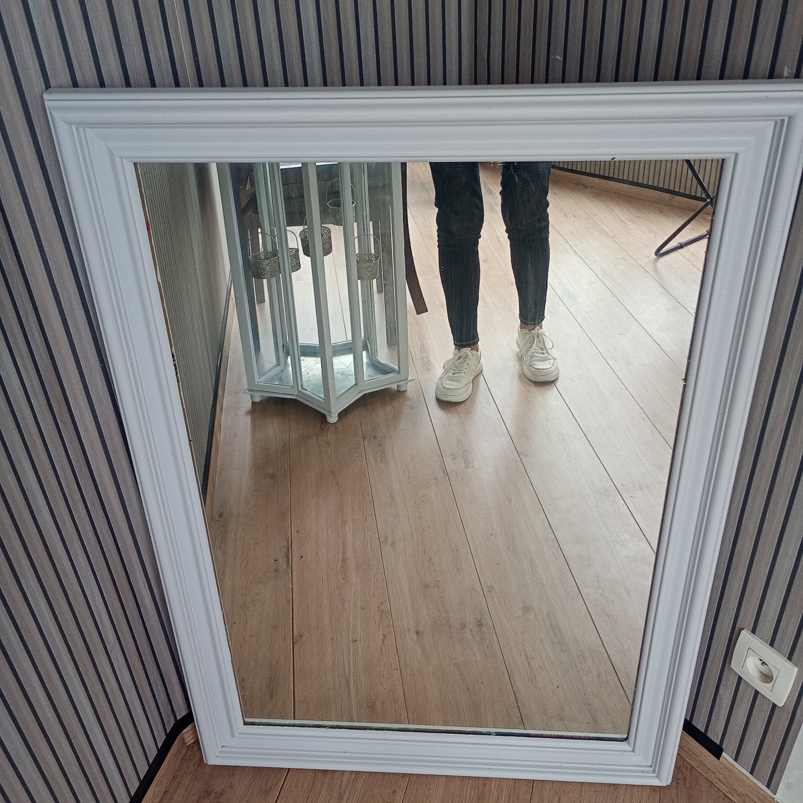zware geverfde spiegel 73x1m05, Enlèvement