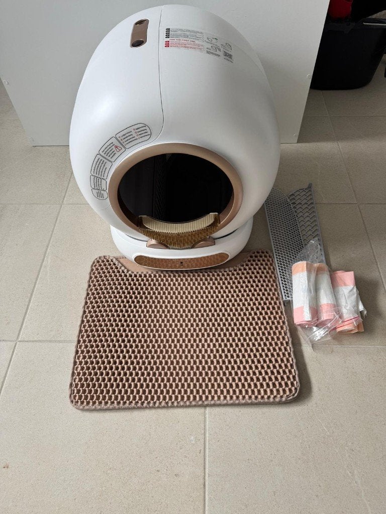 Automatische kattenbak tot 8 kilo, Dieren en Toebehoren, Kattenbakken, Ophalen, Zelfreinigend, Zo goed als nieuw, Gesloten