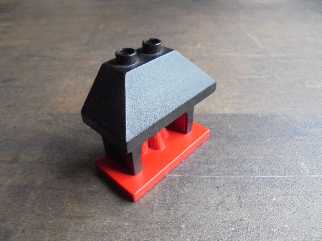 Lego Duplo Furniture Fireplace with Black Top (zie foto's), Enlèvement ou Envoi, Utilisé, Briques en vrac, Duplo