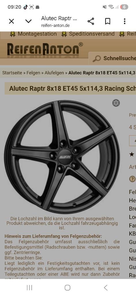1 Velg Alutec Raptr zwart, Ophalen, Velg(en), Nieuw, All Season