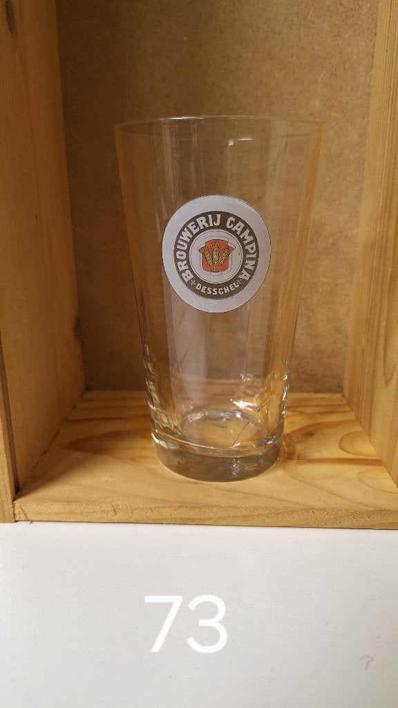 bierglas Campina (nr 73), Ophalen, Gebruikt, Glas of Glazen, Overige merken