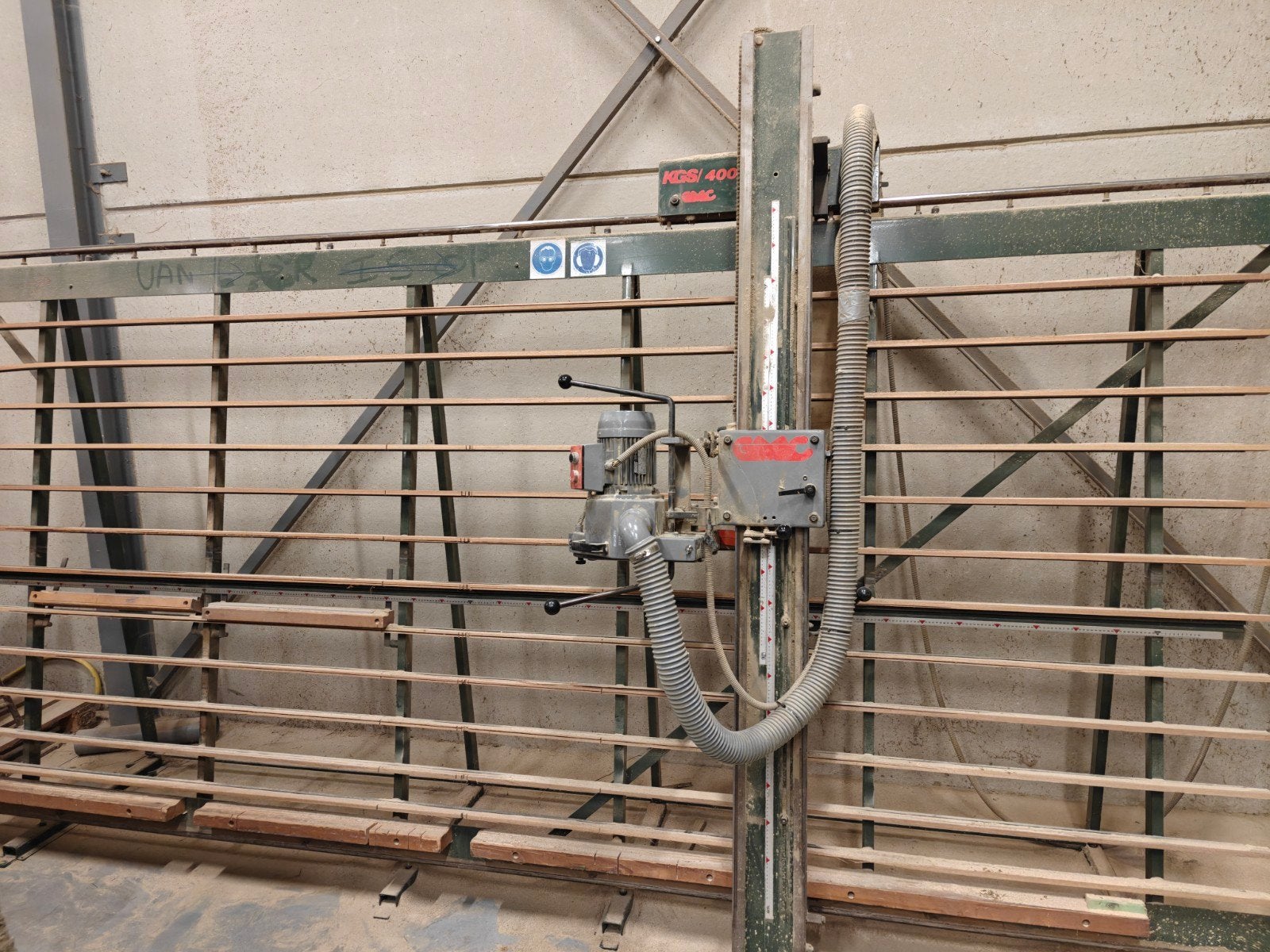 plaat zaag machine, Ophalen