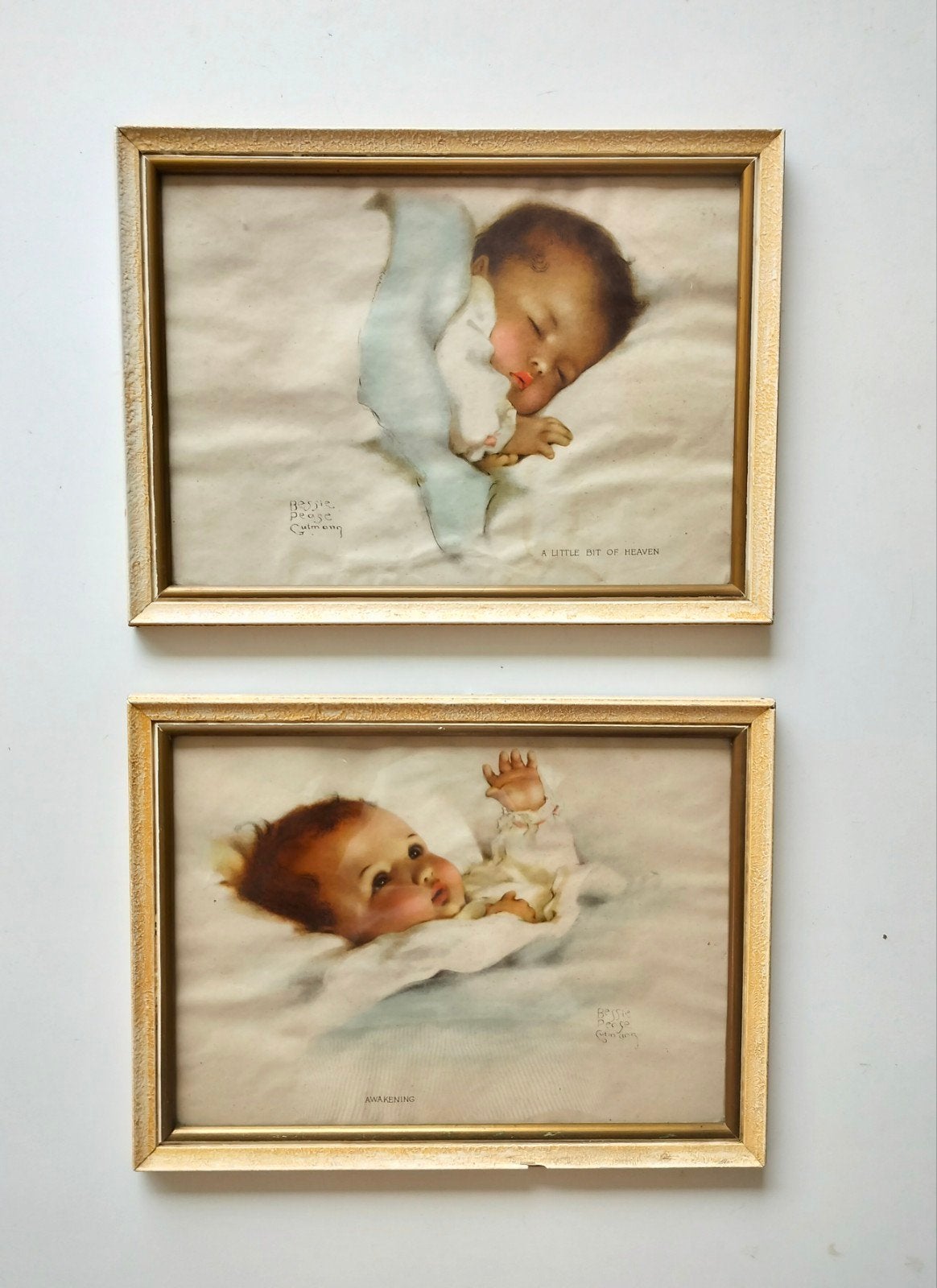 2 Vintage kaders van Bessie Pease Gutmann, Enlèvement ou Envoi