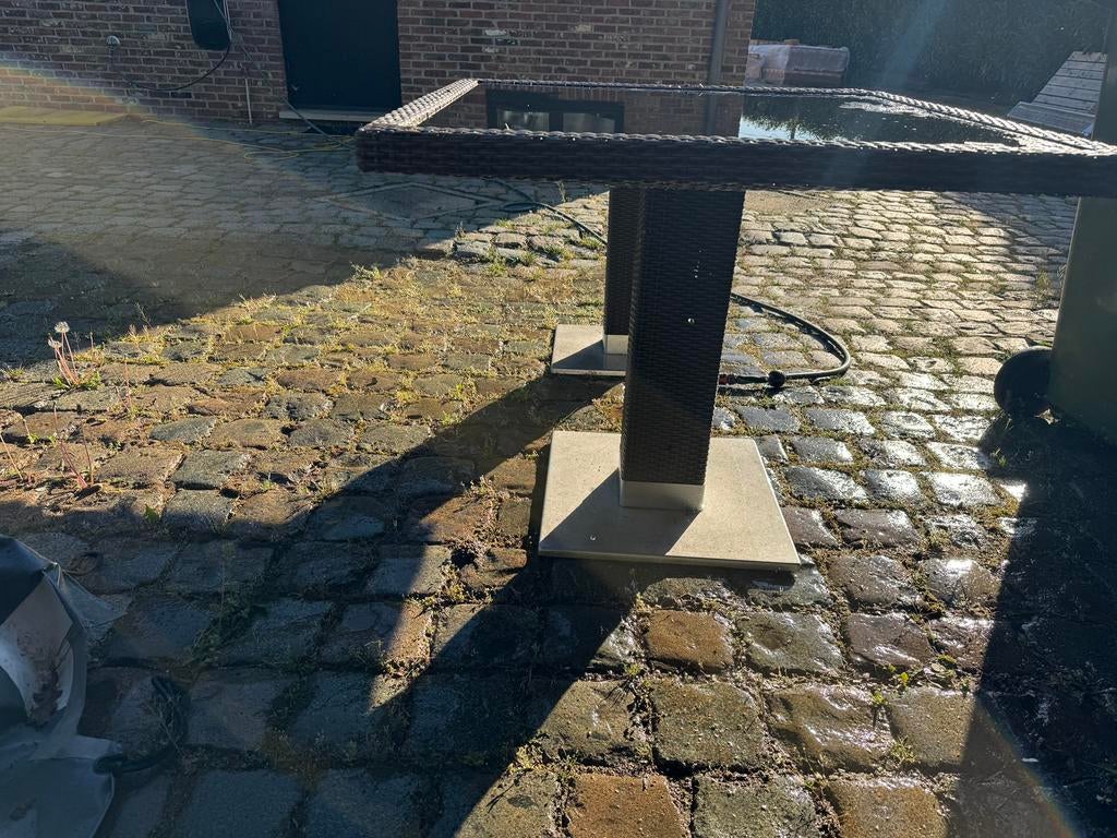Gratis tuintafels, Tuin en Terras, Ophalen, Gebruikt, Vierkant, Aluminium