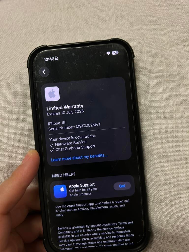 Iphone 16 99% batterij met garantie 128 g, Telecommunicatie, Ophalen, 99 %, 128 GB, Zwart