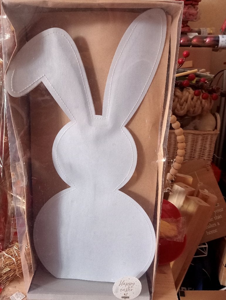 Decoratie 'konijn in stock met een lichtje, Ophalen, Zo goed als nieuw, Wit, Textiel