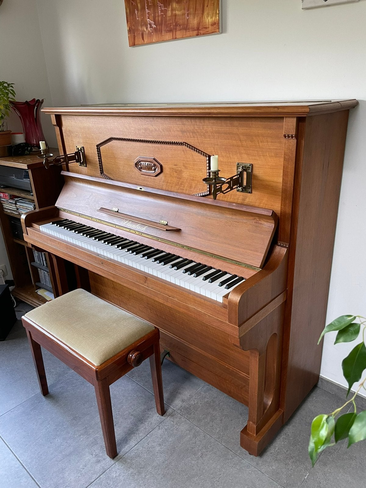 Piano droit STEINBACH, Enlèvement, Utilisé, Brun, Piano