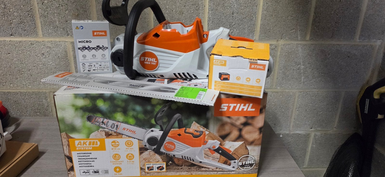 STIHL MSA 70 C – Neuve jamais utilisée – Batterie AK30 neuve, Enlèvement, Neuf, Sthil
