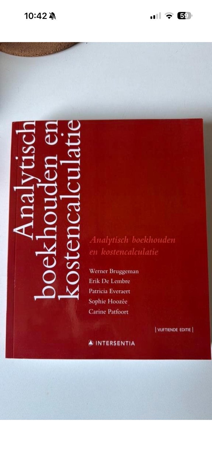 Analytisch boekhouden en kostencalculatie, Boeken, Ophalen, Zo goed als nieuw