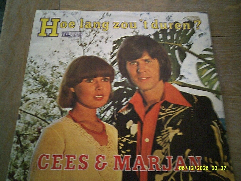 Cees & Marjan - Hoe lang zou 't duren? (Telstar 1976), Cd's en Dvd's, LP, Zo goed als nieuw, Levenslied of Smartlap, 12 inch