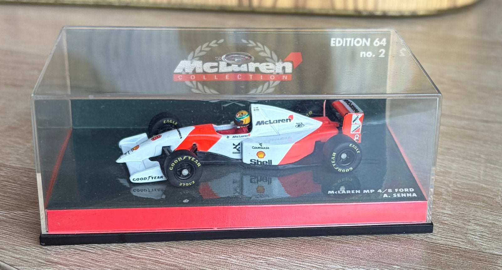 ️ Minichamps McLaren MP4/8 Ford Ayrton Senna – Ed 64 No. 2, Enlèvement ou Envoi, Comme neuf, MiniChamps