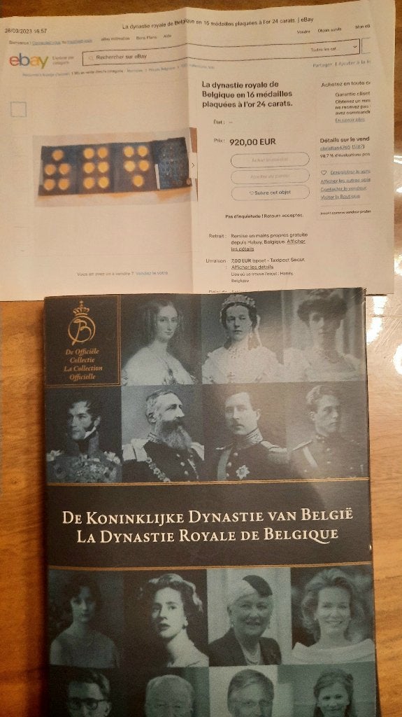 Pieces de la Dynastie Royale Belge, Enlèvement ou Envoi, Comme neuf, Timbre(s) ou Monnaie(s)