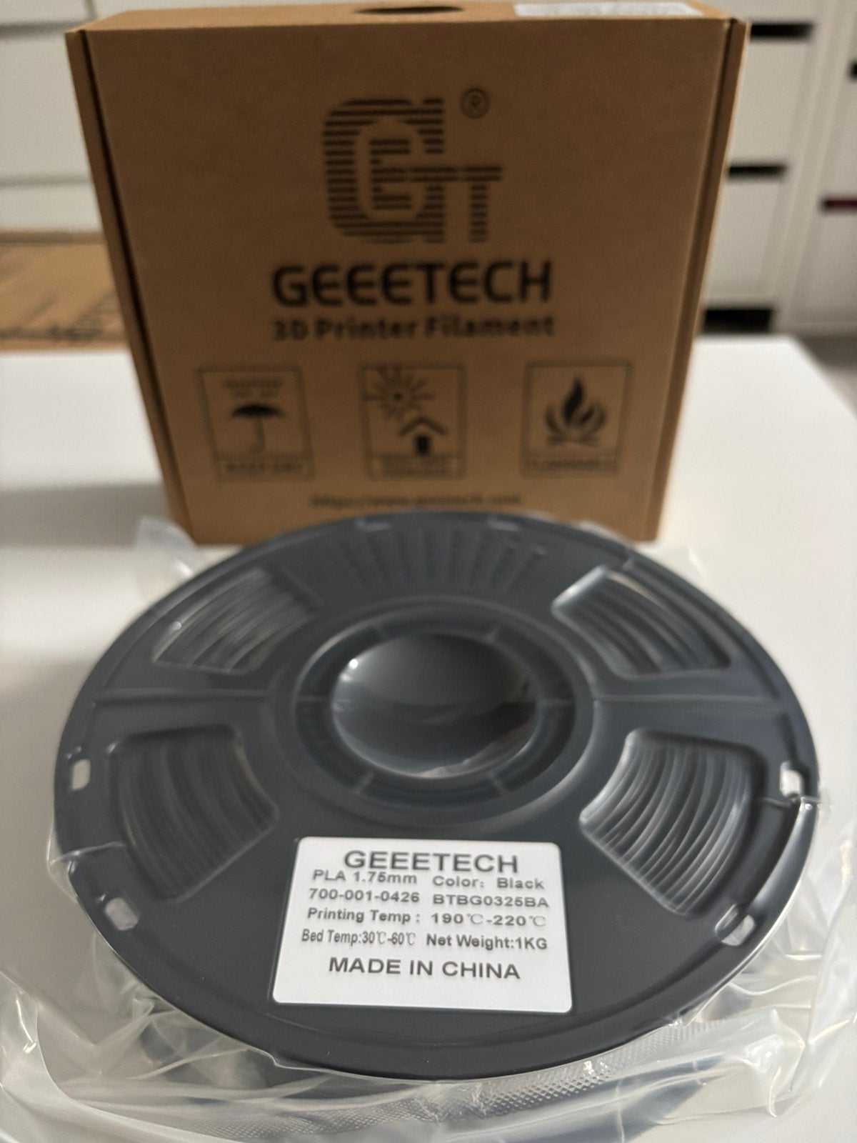 PLA NOIR Geeetech 1KG Neuf, Informatique & Logiciels, 3D Fournitures d'imprimante, Enlèvement ou Envoi, Comme neuf