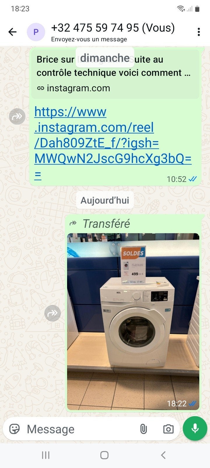 Lave linge AEG séries 6000   8kg, Electroménager