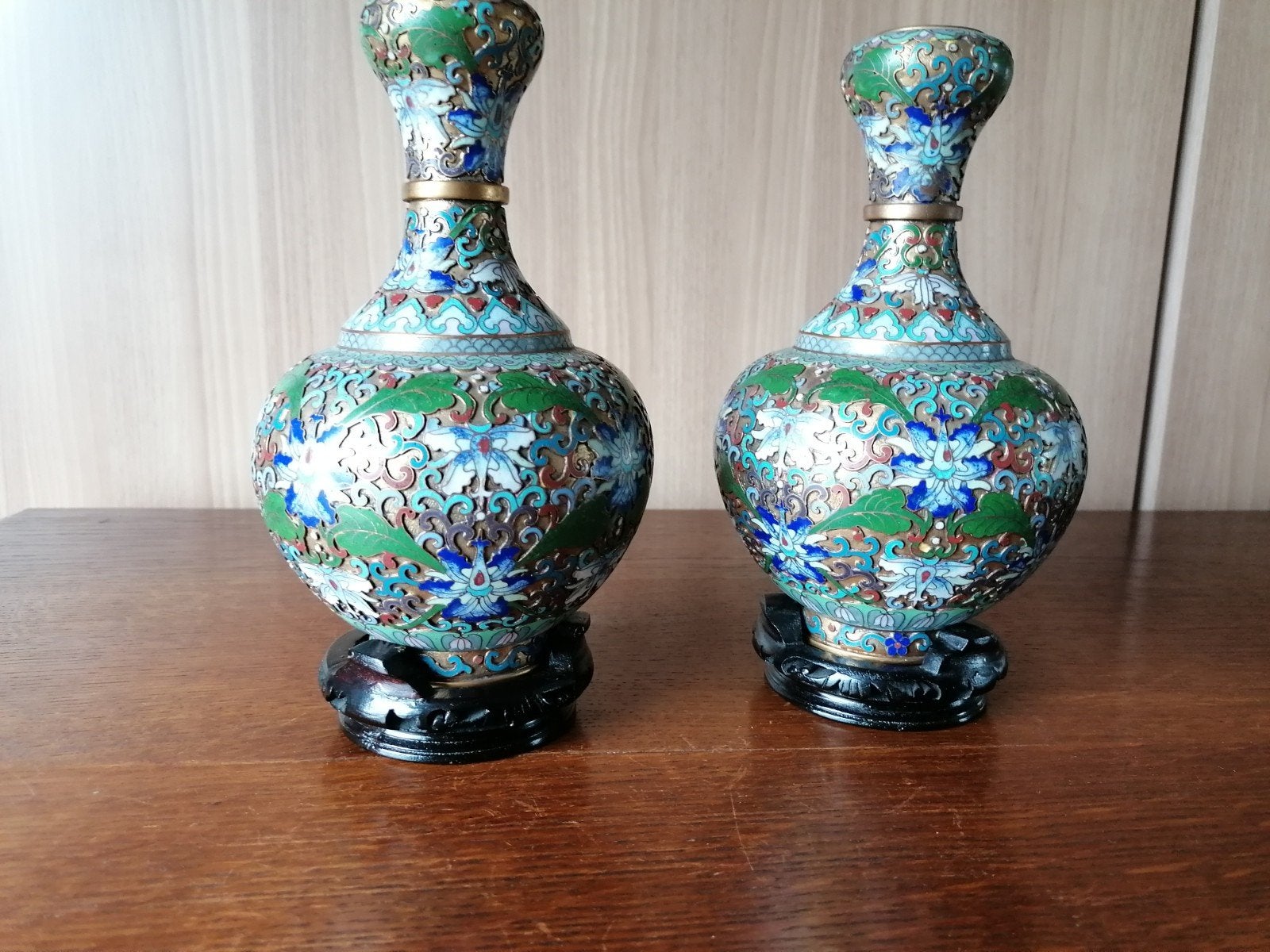 2 Chinese Cloisonné vazen, Antiek en Kunst, Antiek | Vazen, Ophalen