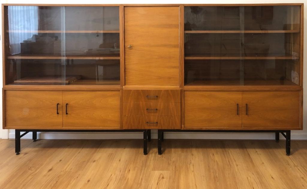 meuble de bureau en bois de 1958 (expo), Maison & Meubles, Bureaux, Comme neuf, Bureau-armoire combiné, Moderne, Bois, Espace de rangement