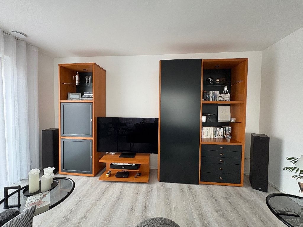 Wandkast met TV meubel, 25 à 50 cm, 200 cm ou plus, Avec tablette(s), Enlèvement