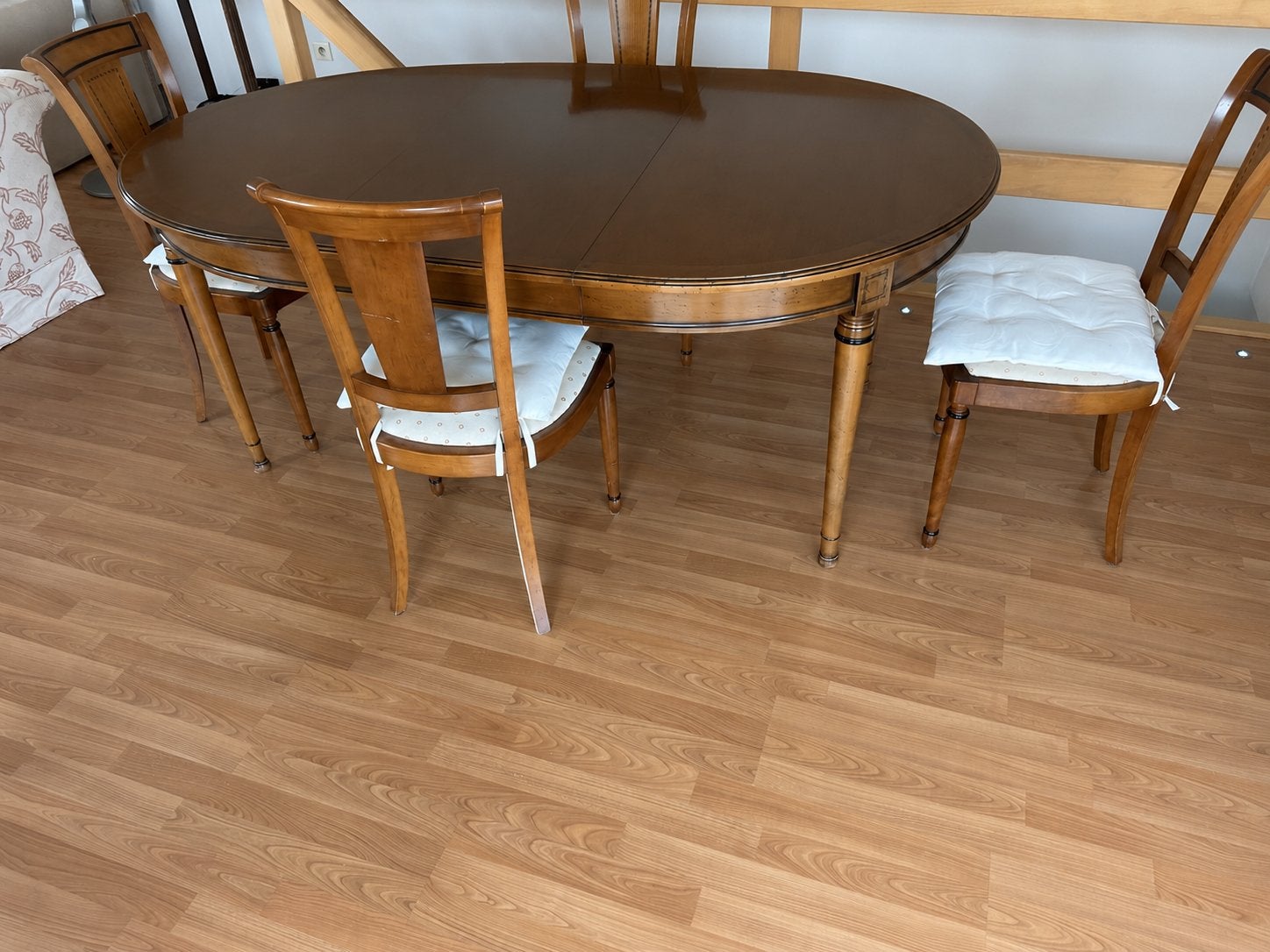 Eettafel notelaar, Ophalen, Gebruikt