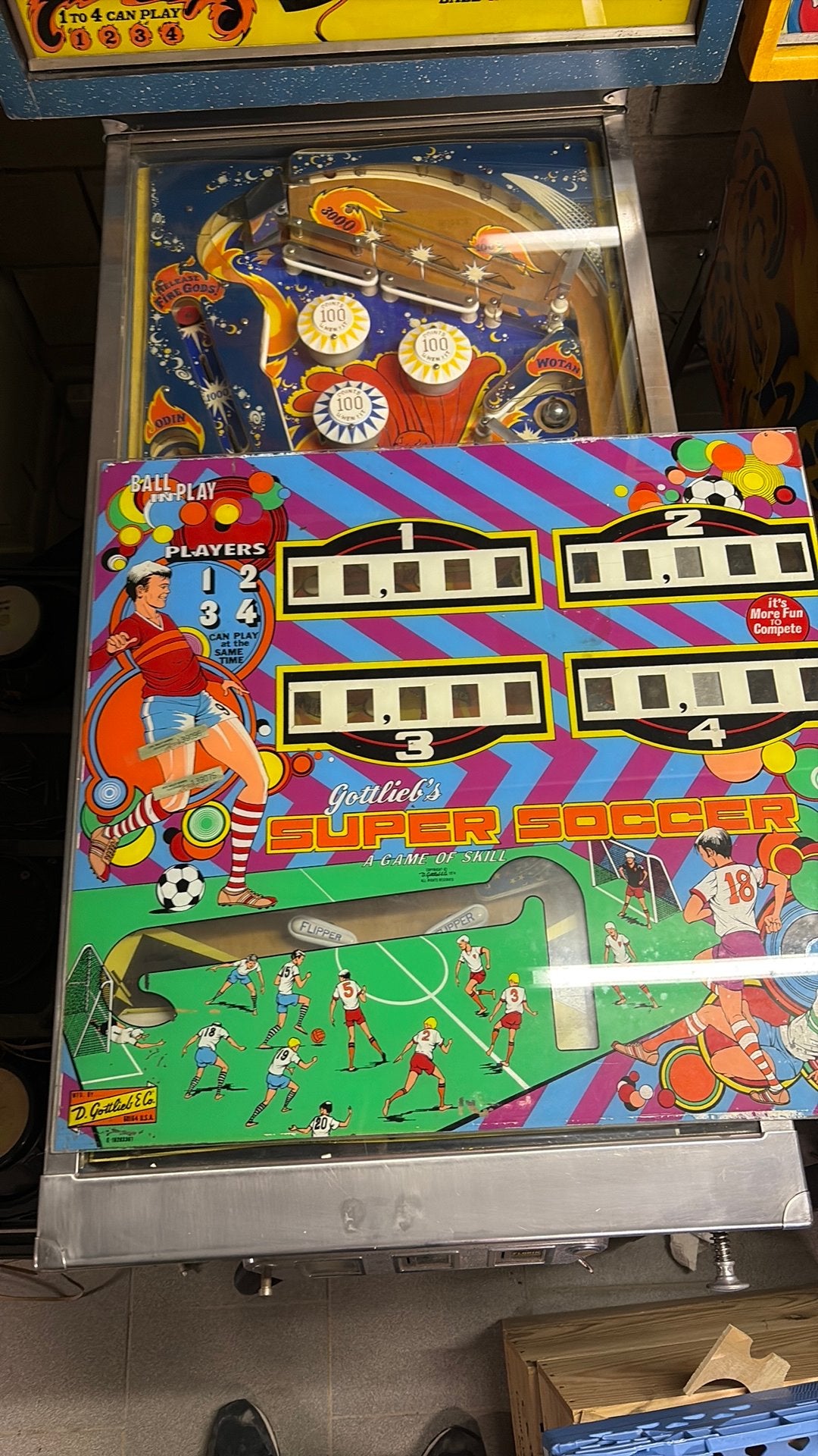 Vitre backglass flipper SUPER Soccer, Collections, Enlèvement, Comme neuf