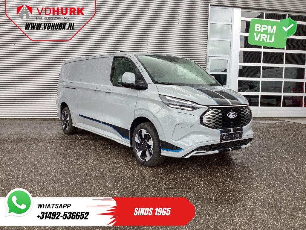 Ford E-Transit Custom Sport L2 330km WLTP LED/ 2x Schuifdeur, Autos, Argent ou Gris, Achat, Entreprise, Carnet d'entretien