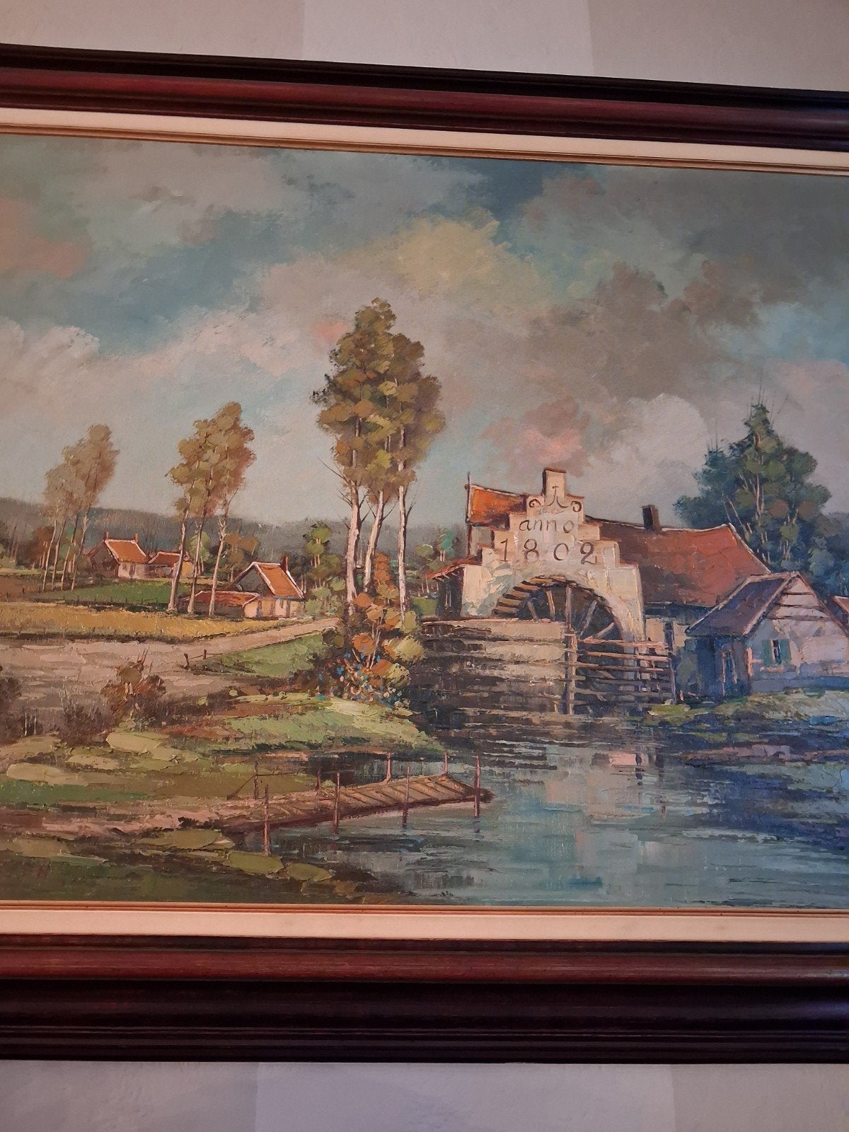 Schilderij W. Hoesen., Antiek en Kunst, Ophalen