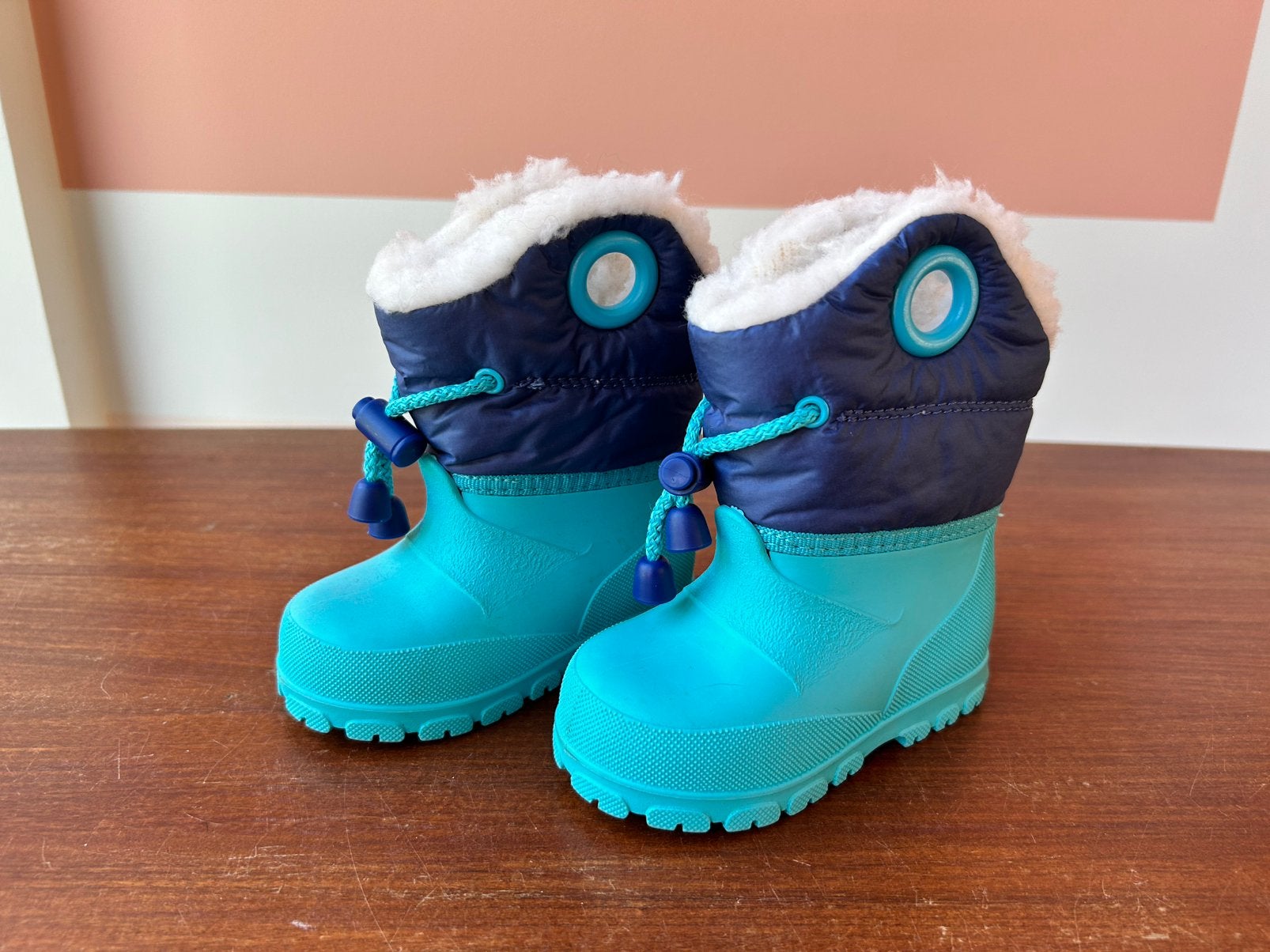 Paar blauwe sneeuwlaarzen Decathlon, Ophalen, Zo goed als nieuw