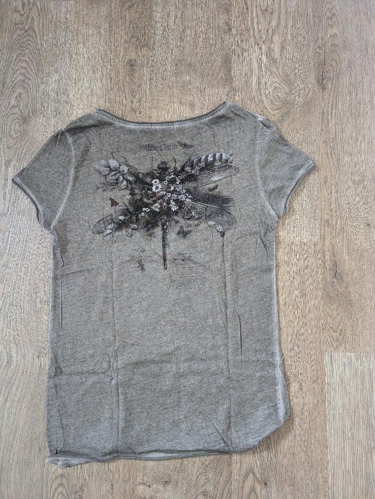 Ikks dames t-shirt met print groen/kaki maat S, Kleding | Dames, T-shirts, Ophalen, Korte mouw, Ikks, Maat 36 (S)