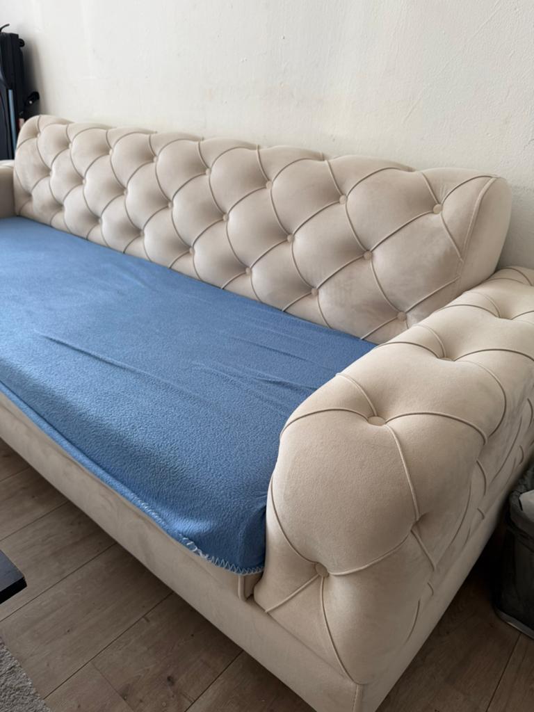 Zetel te koop beige (3 zetels), Enlèvement, Comme neuf