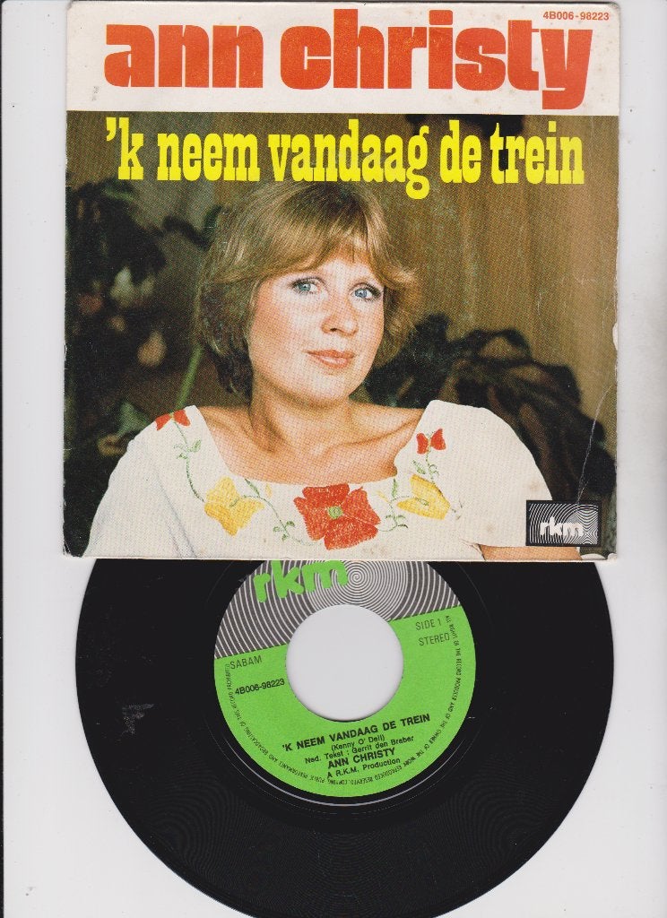 Ann Christy – 'k Neem Vandaag De Trein   1976, CD & DVD, Vinyles Singles, Utilisé, En néerlandais, Autres types, Housse de protection extérieure