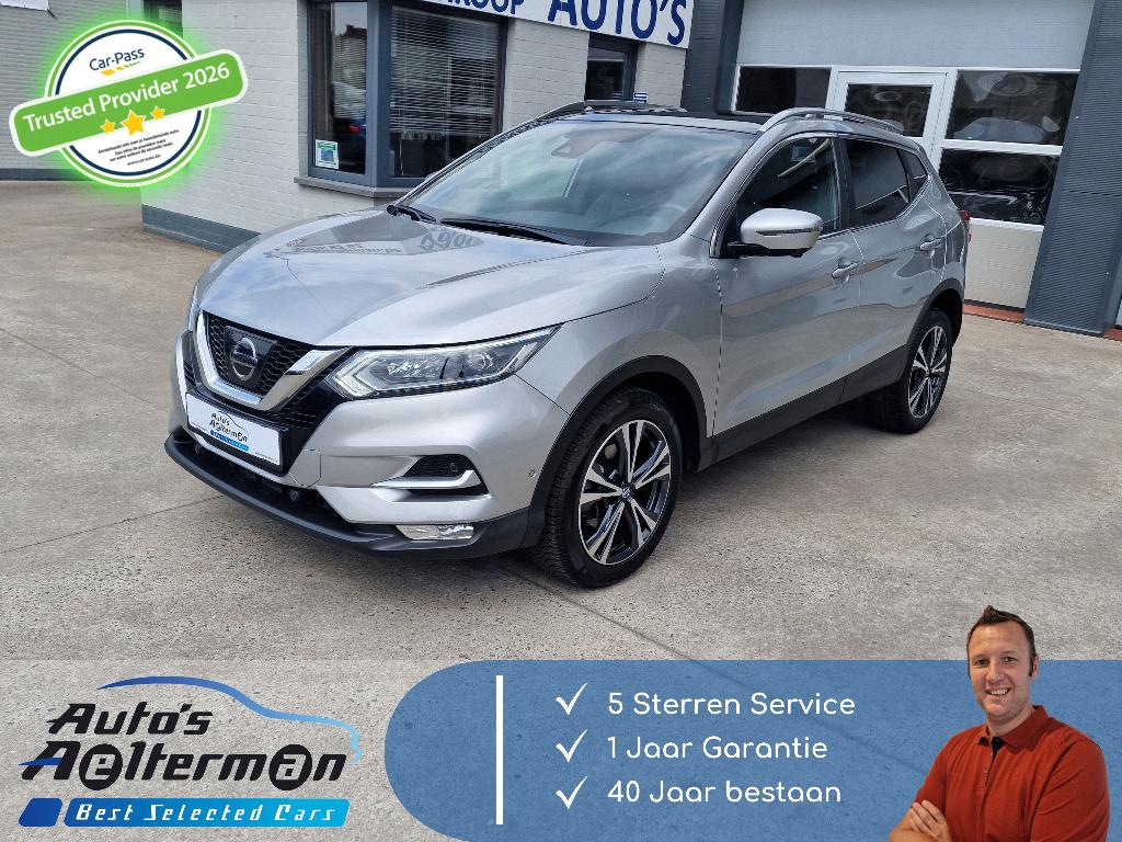 Nissan Qashqai 1.2 DIG-T AUTOMAAT / LED / LEDER / PANO / 360, Autos, Argent ou Gris, Achat, Euro 6, Entreprise