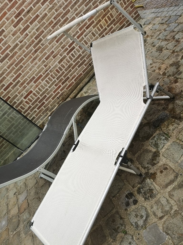 Strandstoelen aluminum te koop, Tuin en Terras, Ophalen, Gebruikt, Aluminium, Inklapbaar