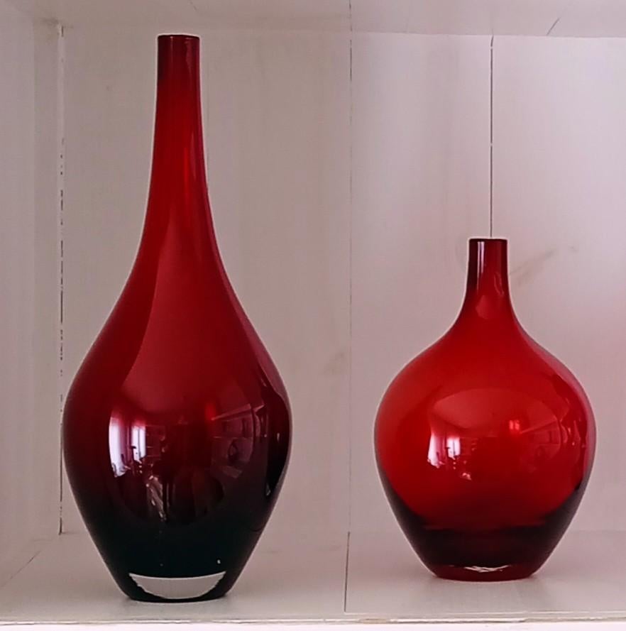Duo vazen, Huis en Inrichting, Ophalen, Rood