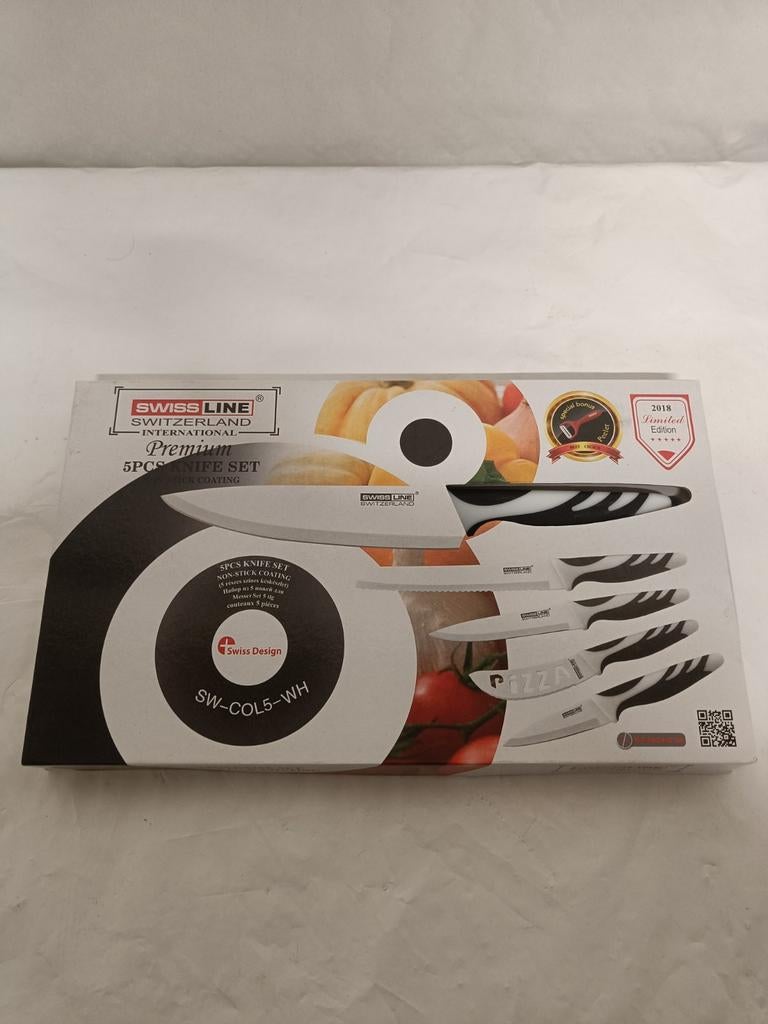 Set de couteaux Swiss Line – modèle SW-COL5-WH + éplucheur !, Enlèvement ou Envoi