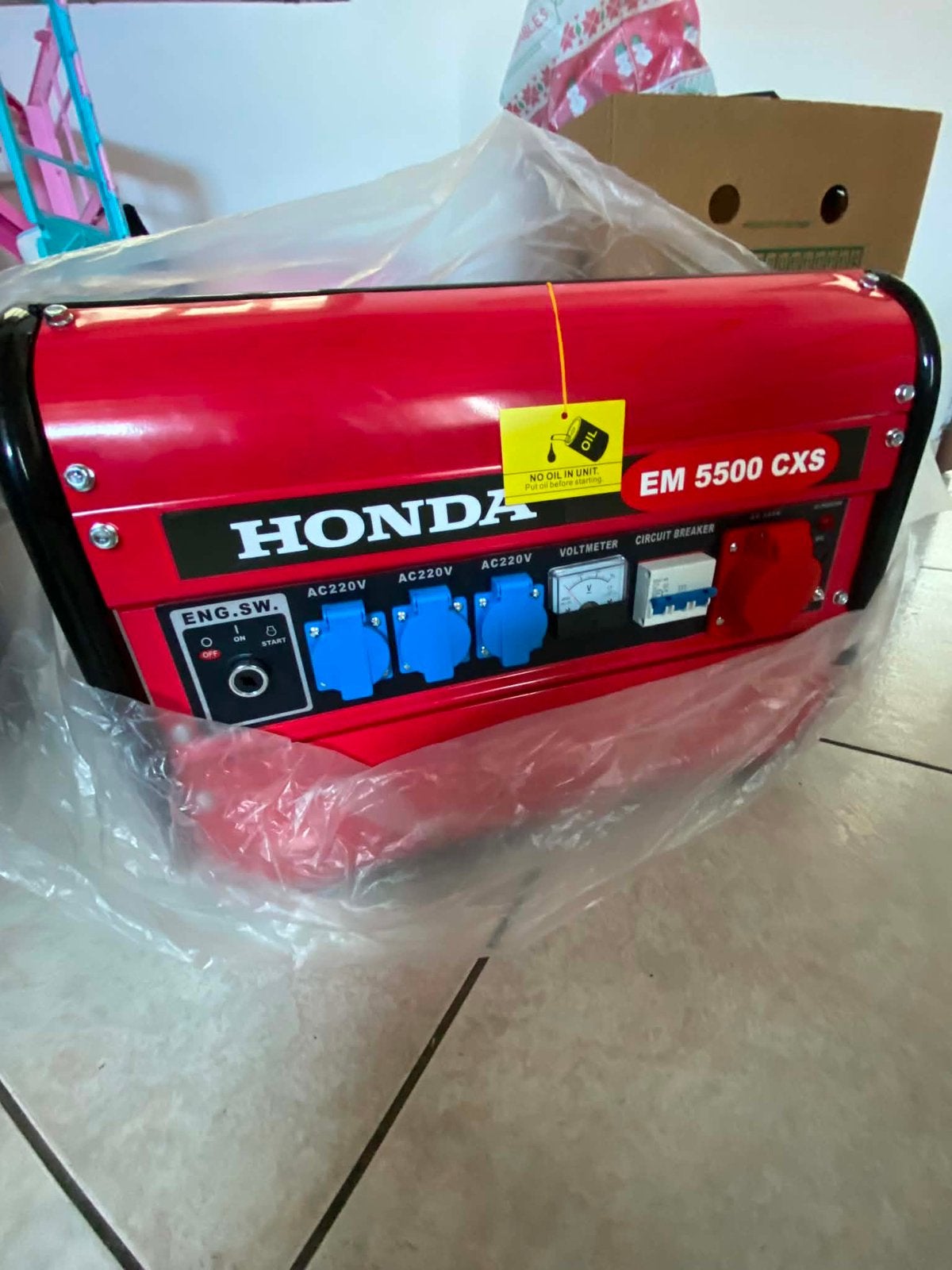 Groupe électrogène honda EM 5500 cxs, Enlèvement