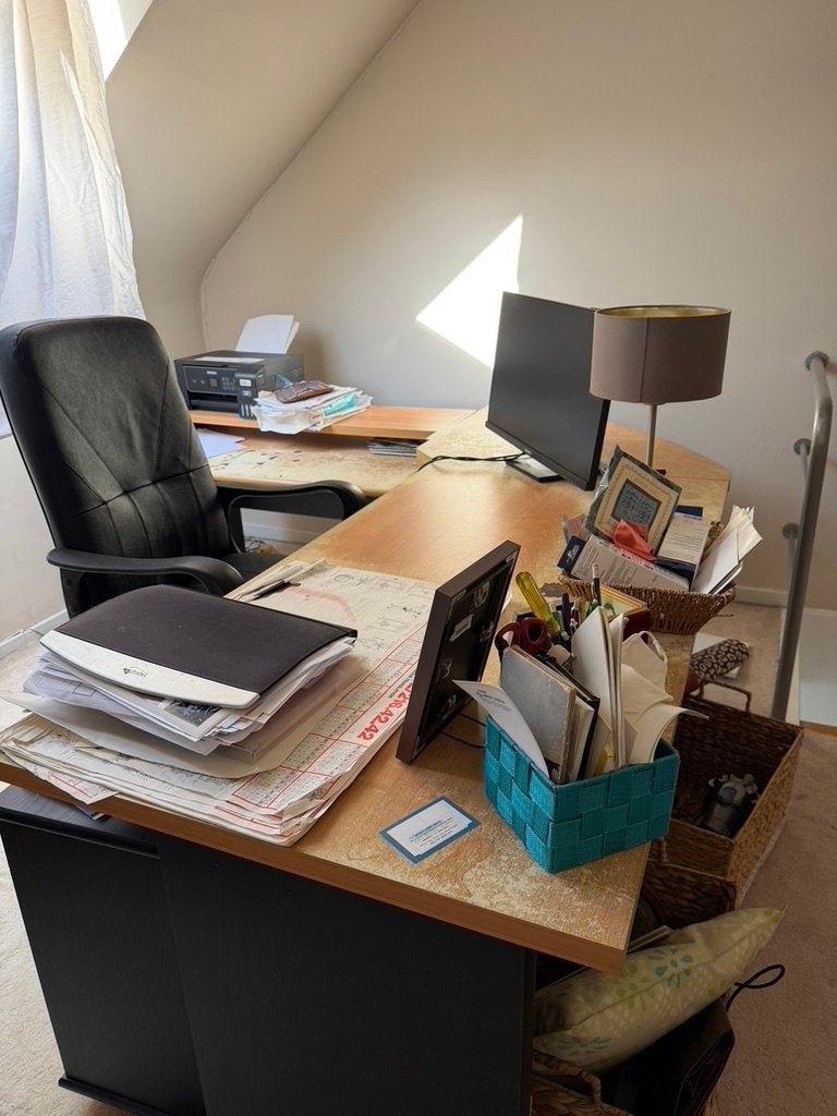 Bureau, Ophalen, Gebruikt, Hout, Hoekbureau