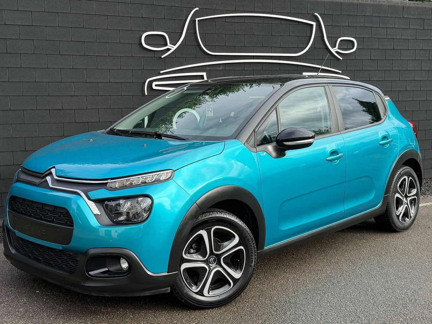 Citroën C3 1.2i+AIRCO+CARNET+NAVI+ EURO 6D (bj 2022), Auto's, Stof, Gebruikt, 1199 cc, Blauw