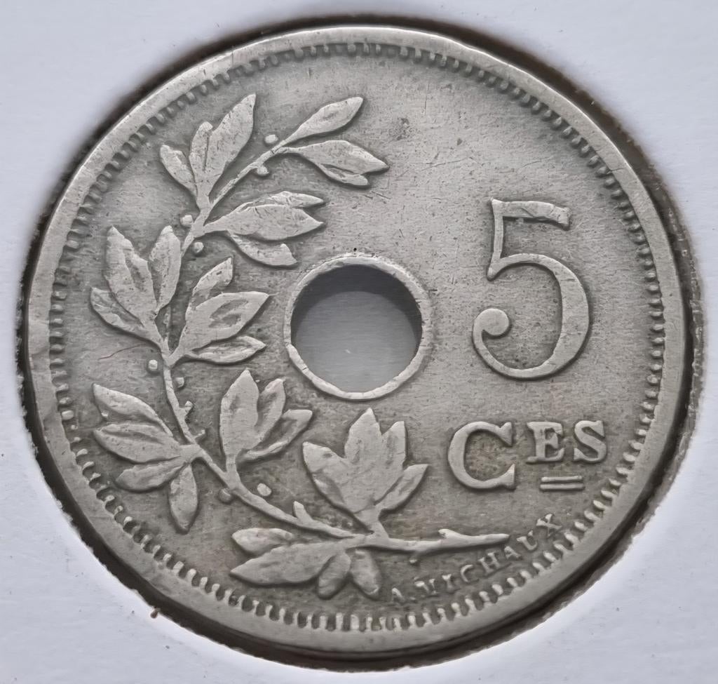 5 Cent 1901 Frans Leopold II / Schaars te vinden !, Postzegels en Munten, Ophalen of Verzenden, Losse munt