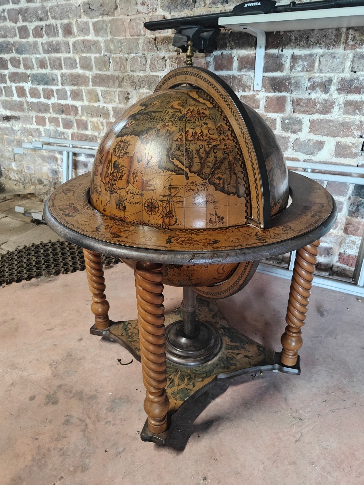 Vintage Barglobe / Wereldbolbar, Ophalen