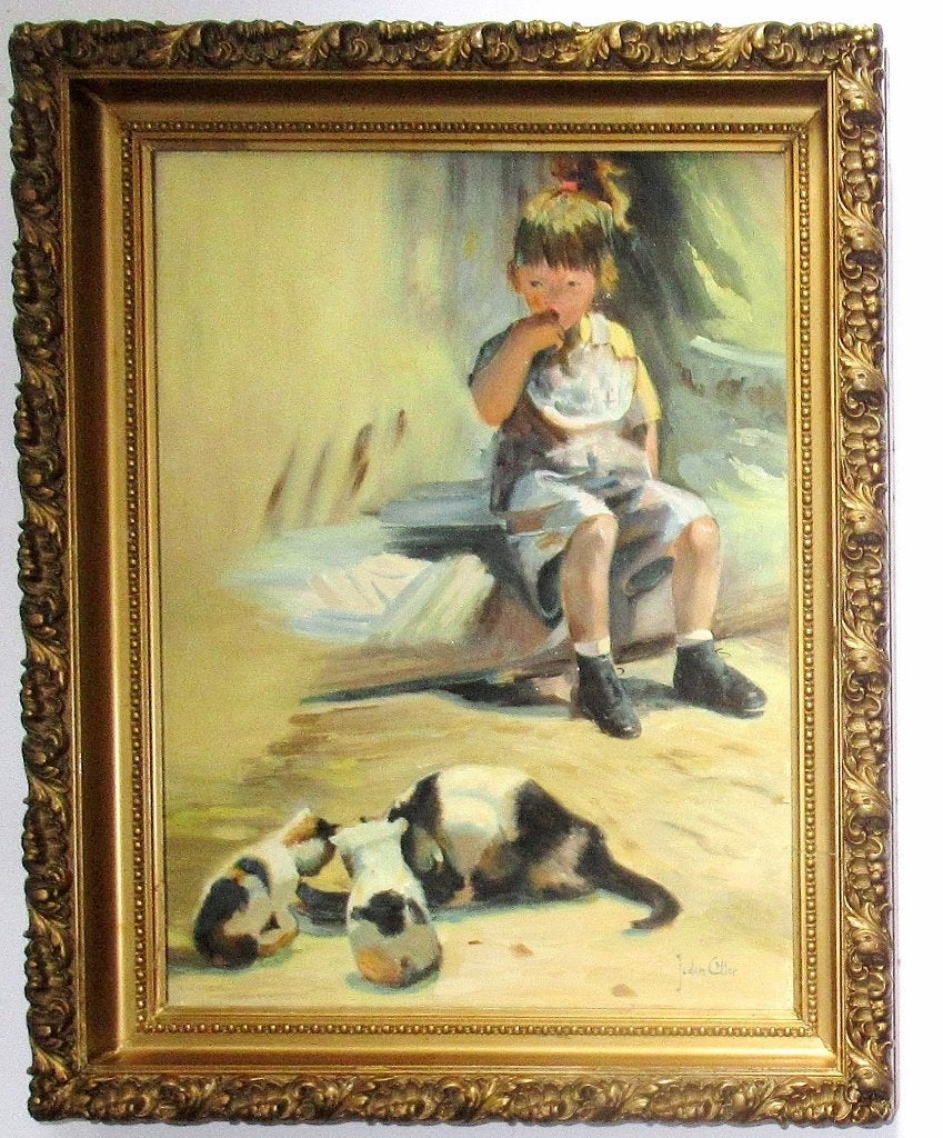 J. Den Otter Peinture à l'huile sur lin, signée., Antiquités & Art, Enlèvement ou Envoi, Signé, Peinture à l'huile