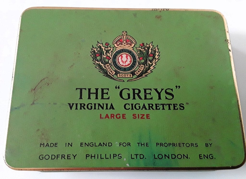 Boîte à cigarettes en boîte à cigarettes The Greys from WWII, Enlèvement ou Envoi, Autres, Autres types